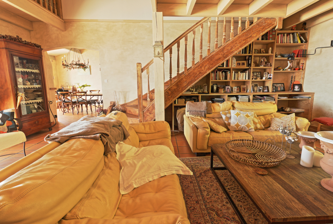 Salon épurée, Villa en corse, agence immobilière