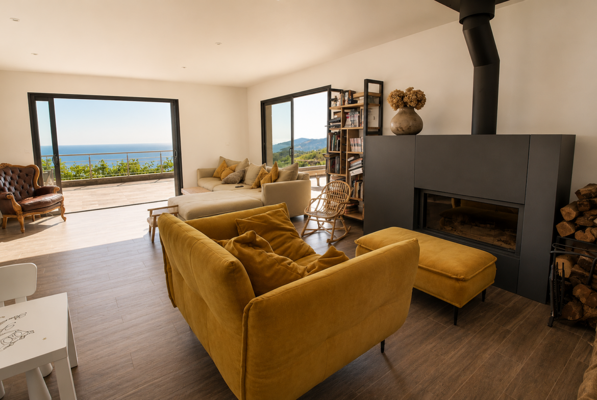 Acheter villa salon vue mer Sagone