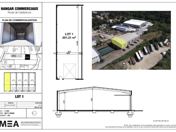 Location hangars neufs 200m2