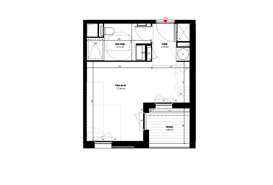 Appartement T1 neuf à Mezzavia (Suartello) à vendre – photo 2 – STG Immobilier